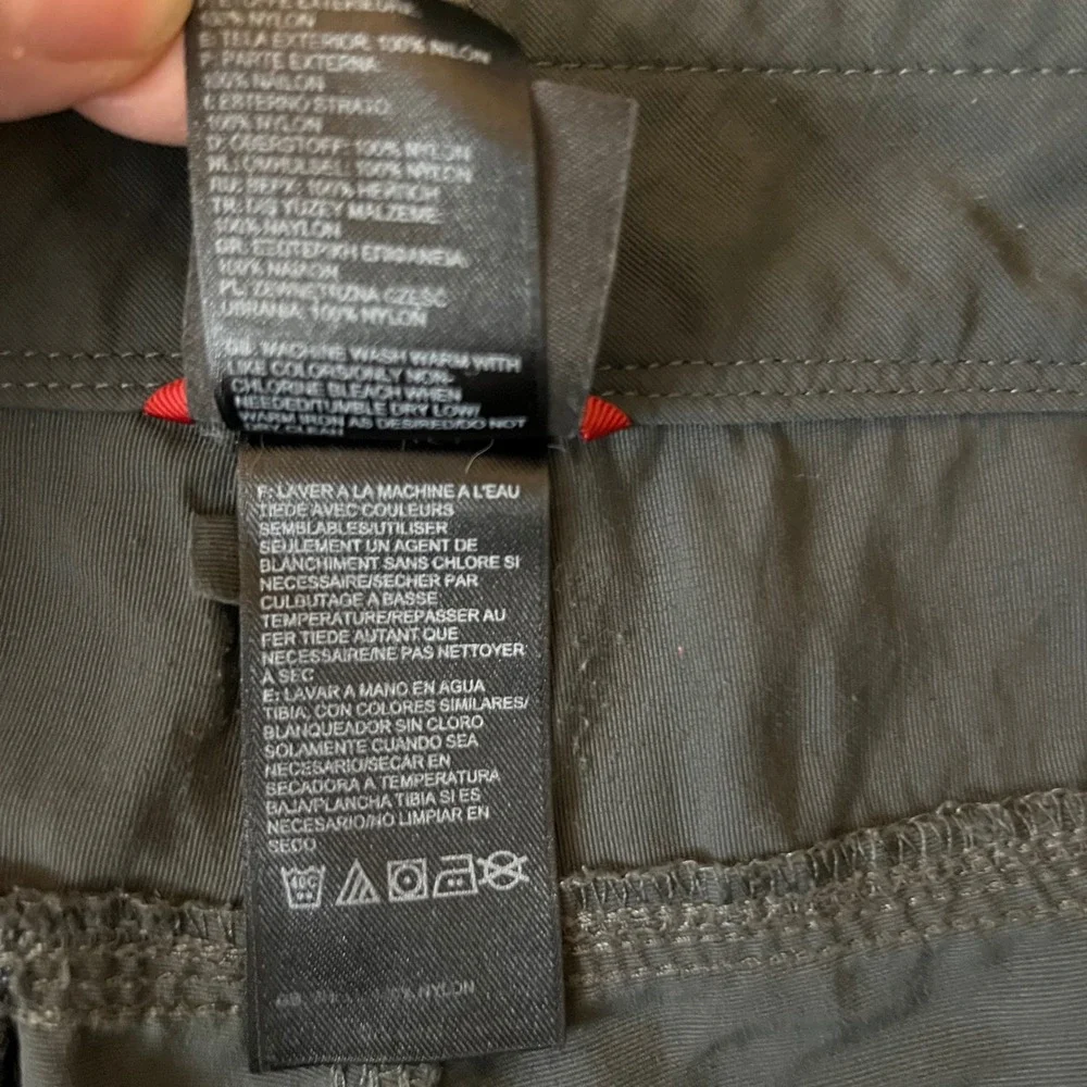 Mens The North Face Cargo Shorts Hiking Outdoor Gray 36 Flaw